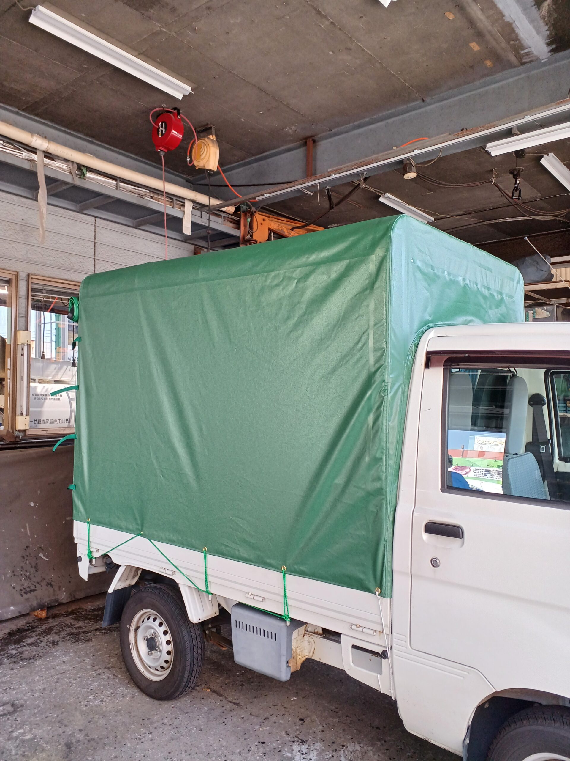 取り付け簡単   軽トラックホロ  破れ無し 軽トラ 幌シート取付 日産 クリッパー 【紀の川市・農協自動車